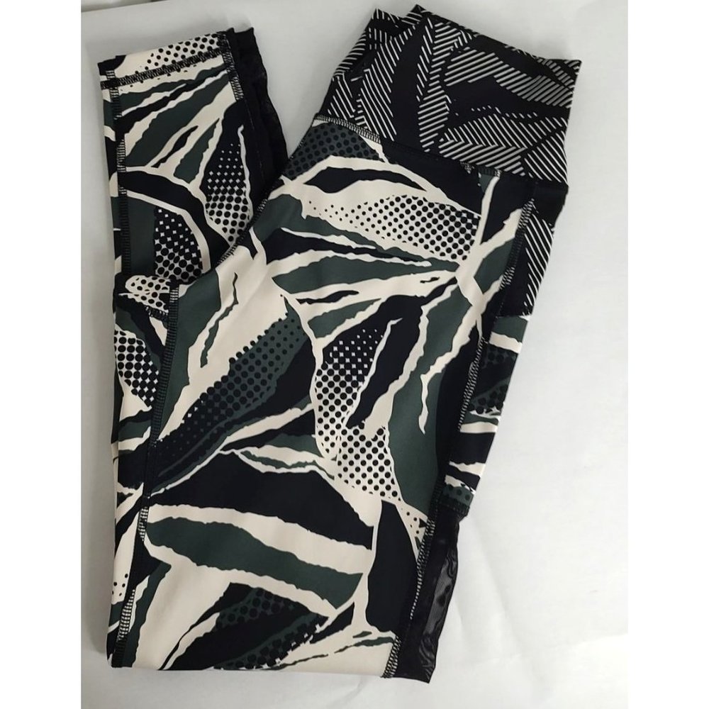 Adidas Leggings M High Rise 7/8 Believe This Green Black Mesh - Picture 7 of 15